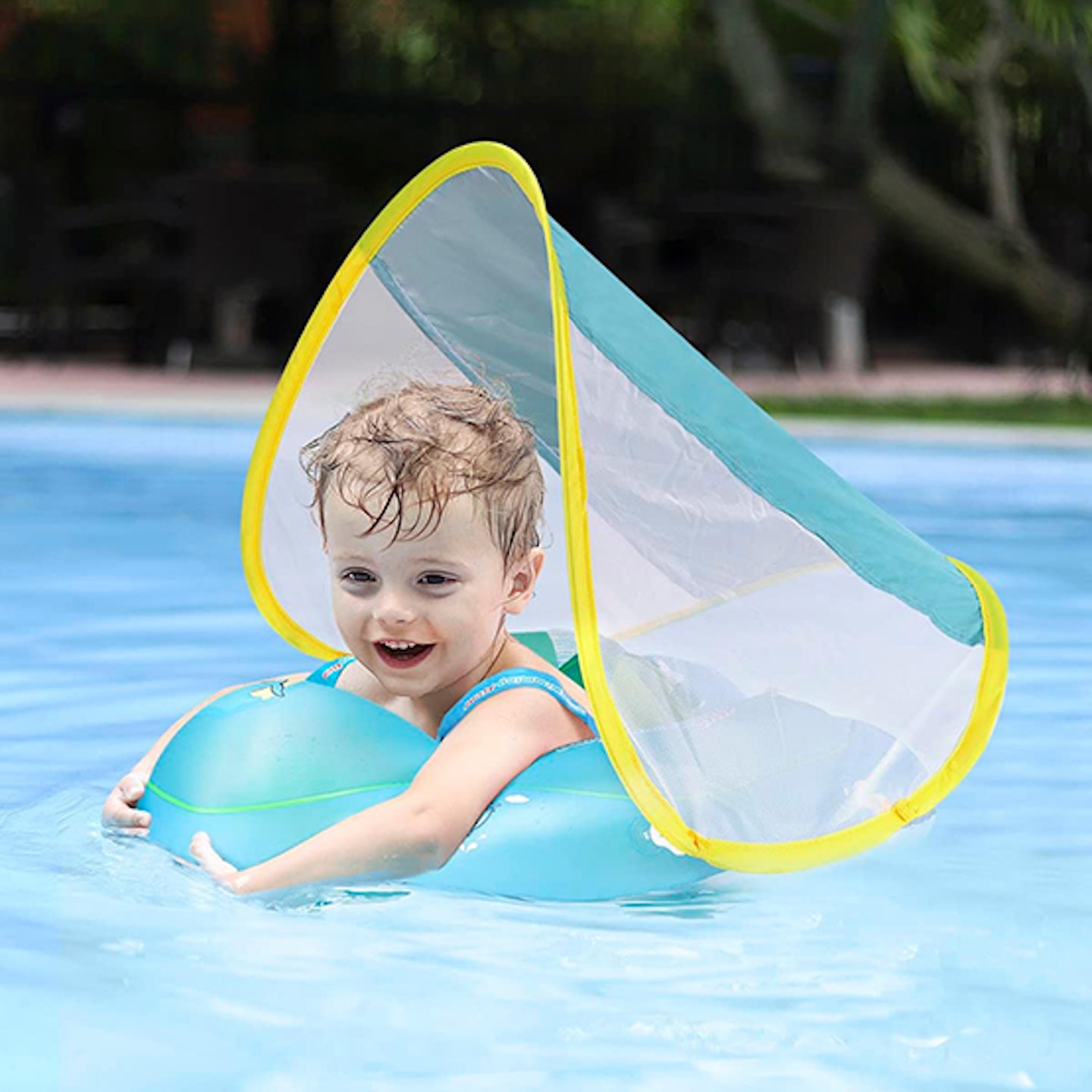baby swim seat with sunshade